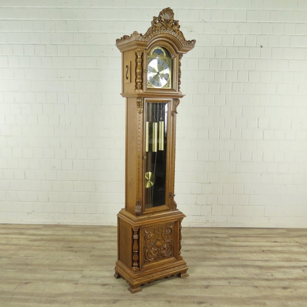 Standuhr Uhr Eiche Furnier