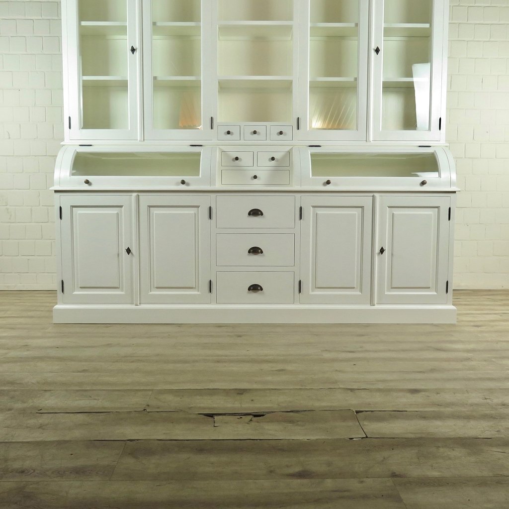 Buffetschrank Vitrine 2,40 m Teakholz