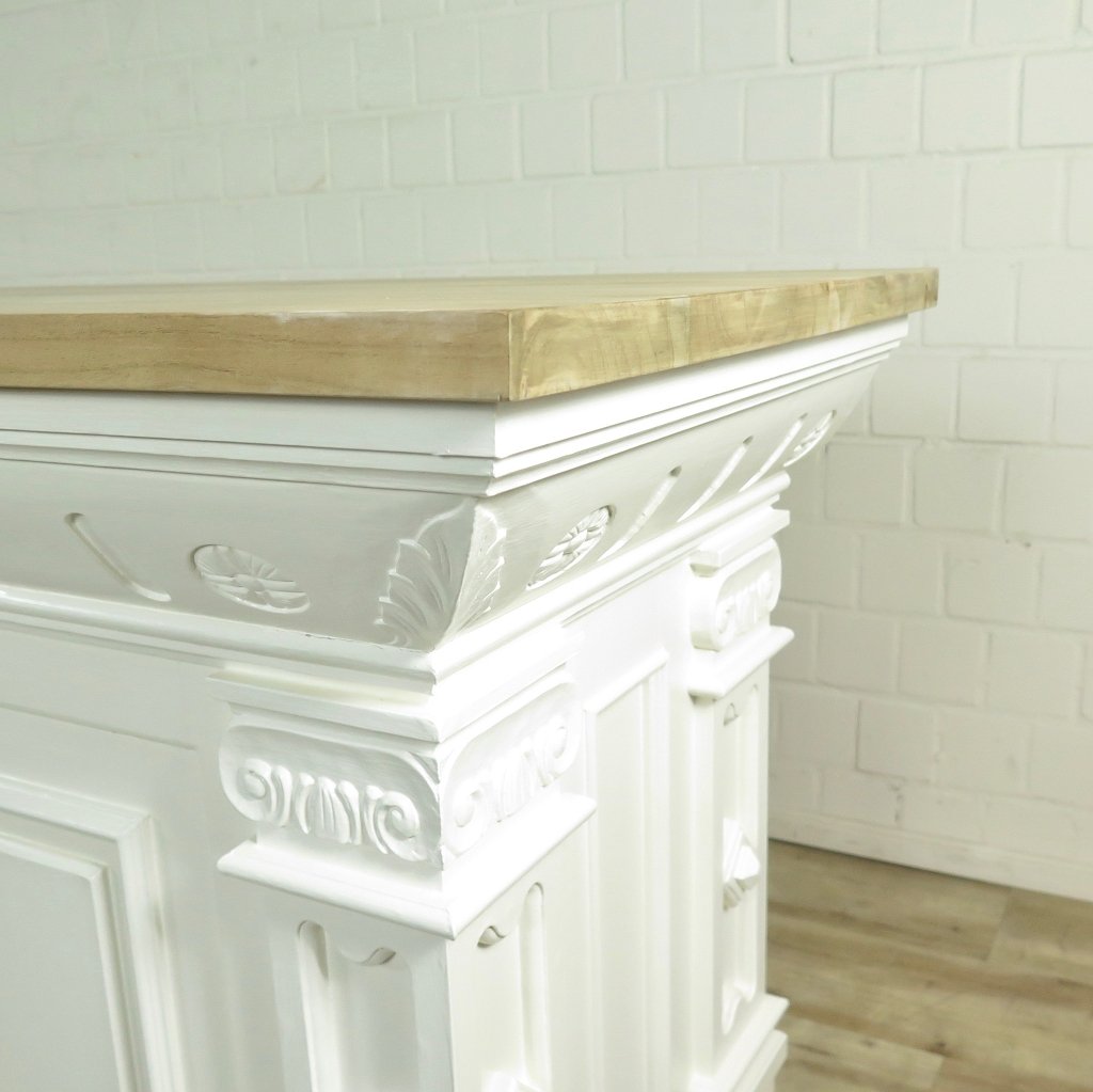 Theke Tresen Bella Elegance 3,50 m Teakholz