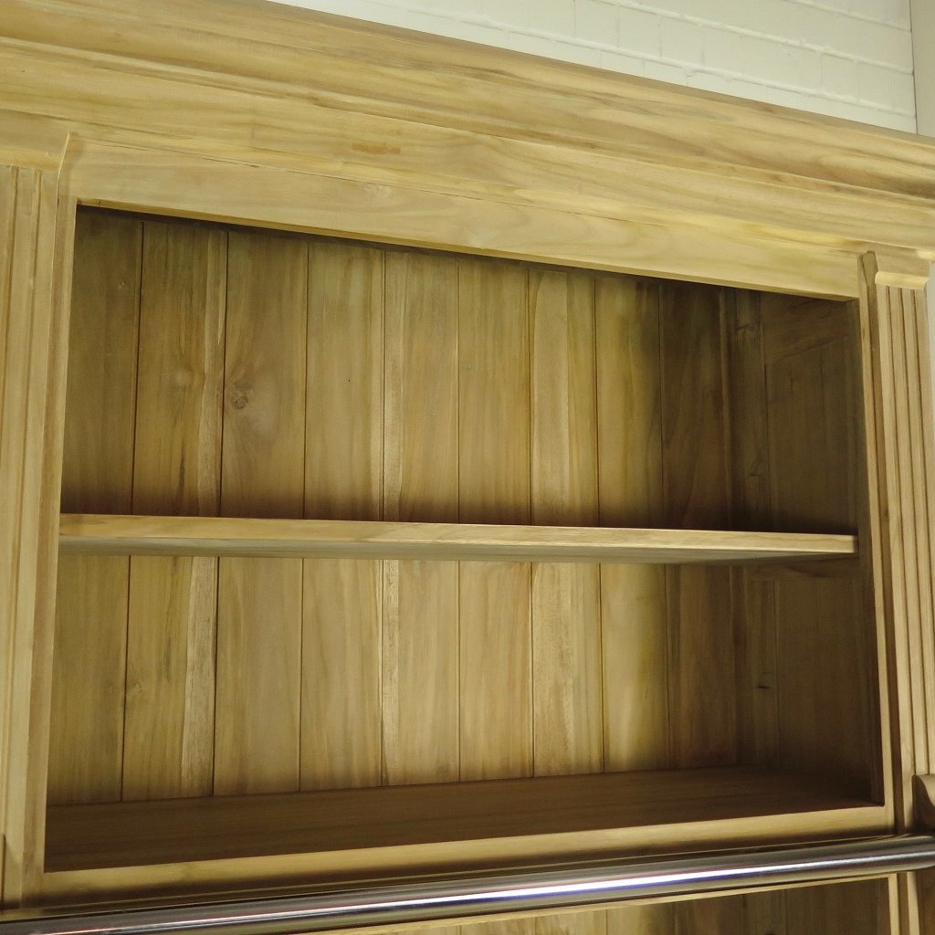 Bibliotheksschrank Schrank 2,42 m Teakholz