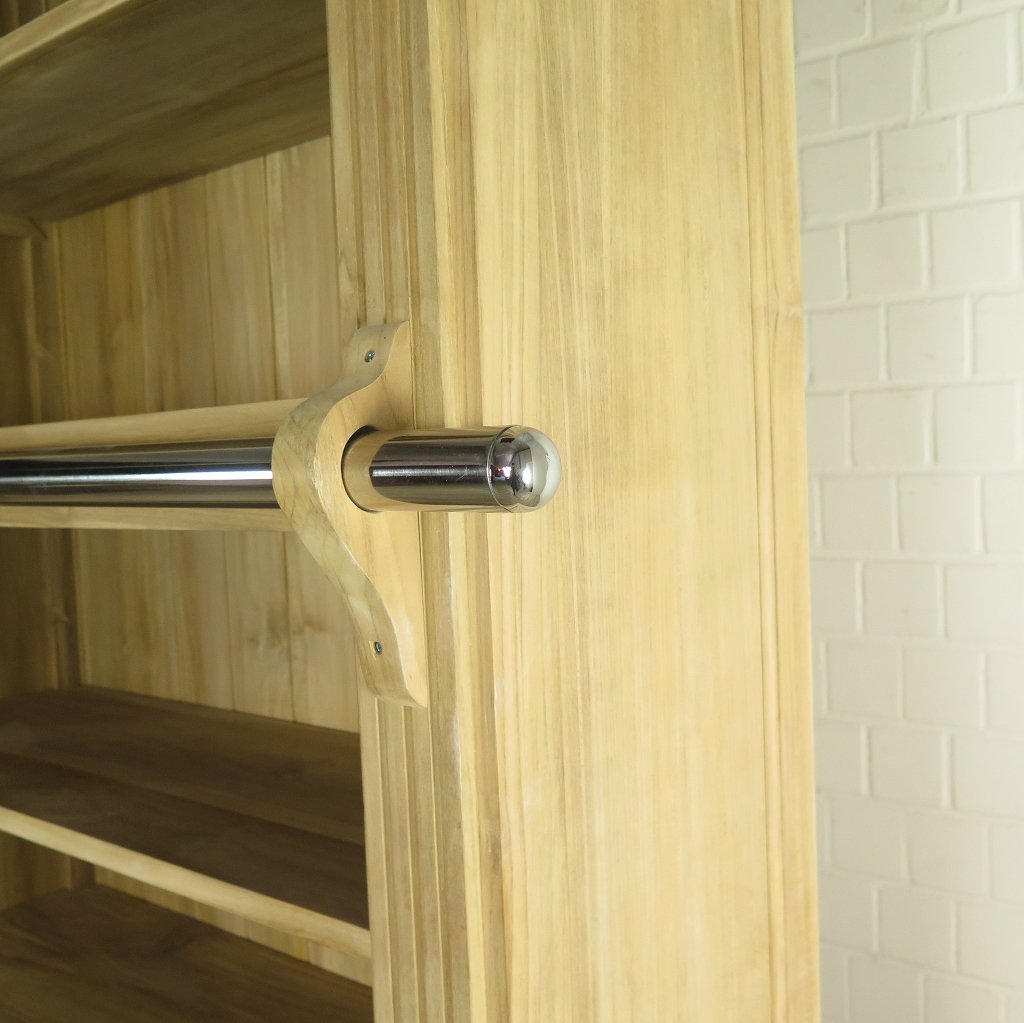 Bibliotheksschrank Schrank 2,42 m Teakholz