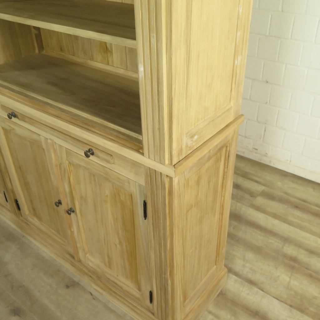 Bibliotheksschrank Schrank 2,42 m Teakholz