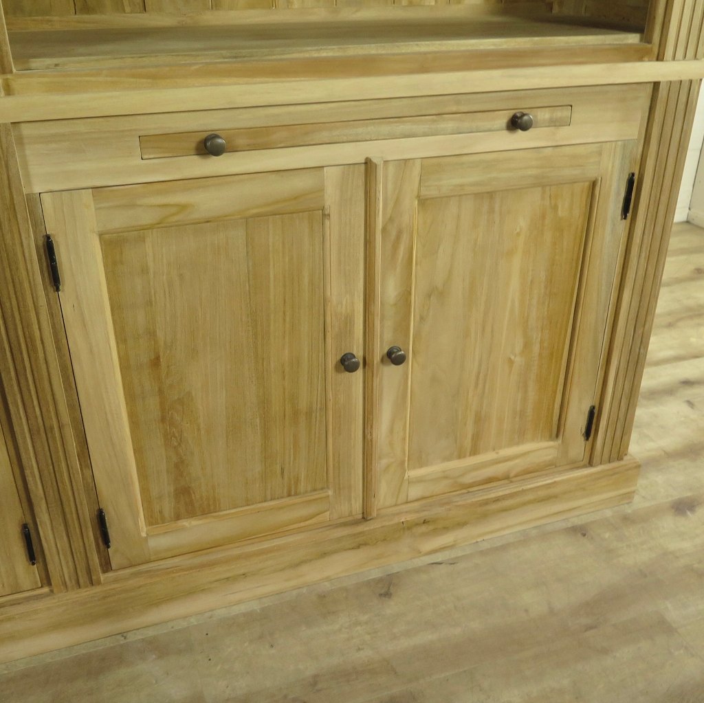 Bibliotheksschrank Schrank 2,42 m Teakholz