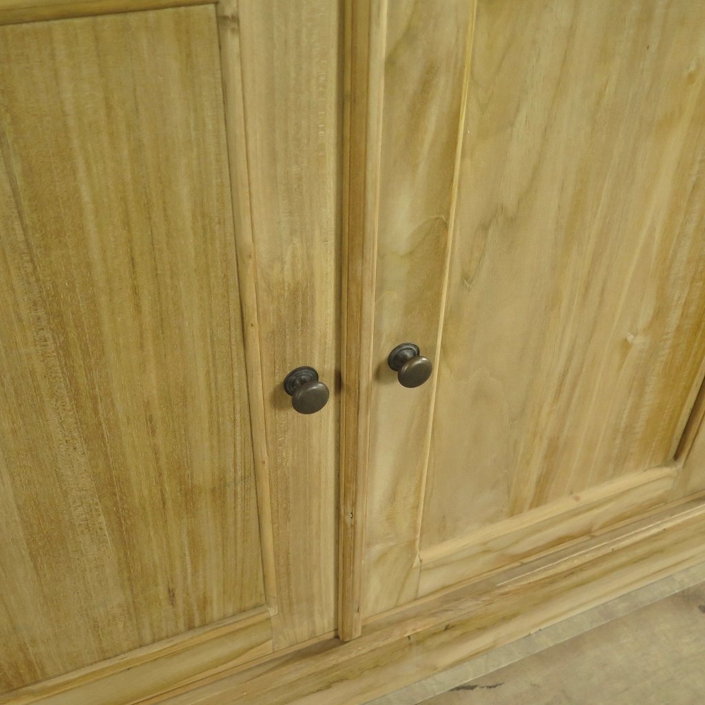 Bibliotheksschrank Schrank 2,42 m Teakholz