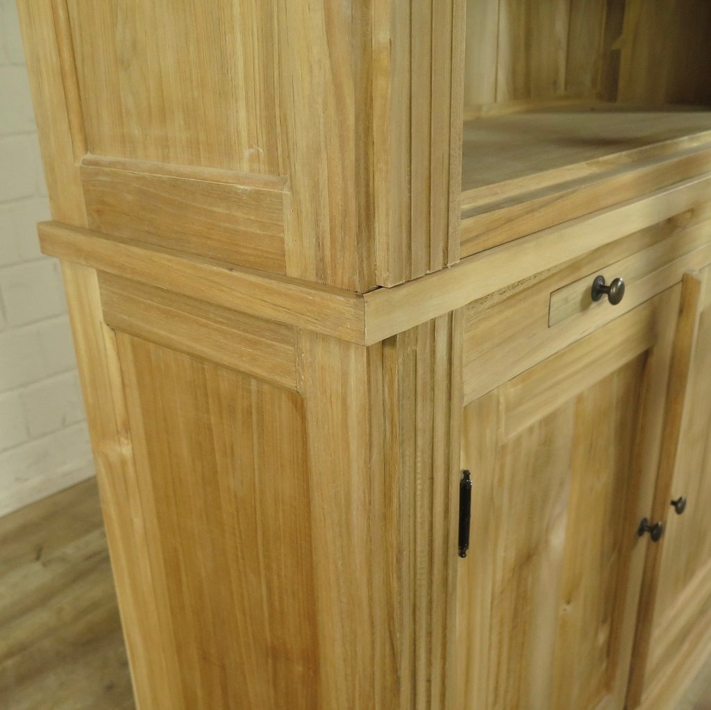 Bibliotheksschrank Schrank 2,42 m Teakholz