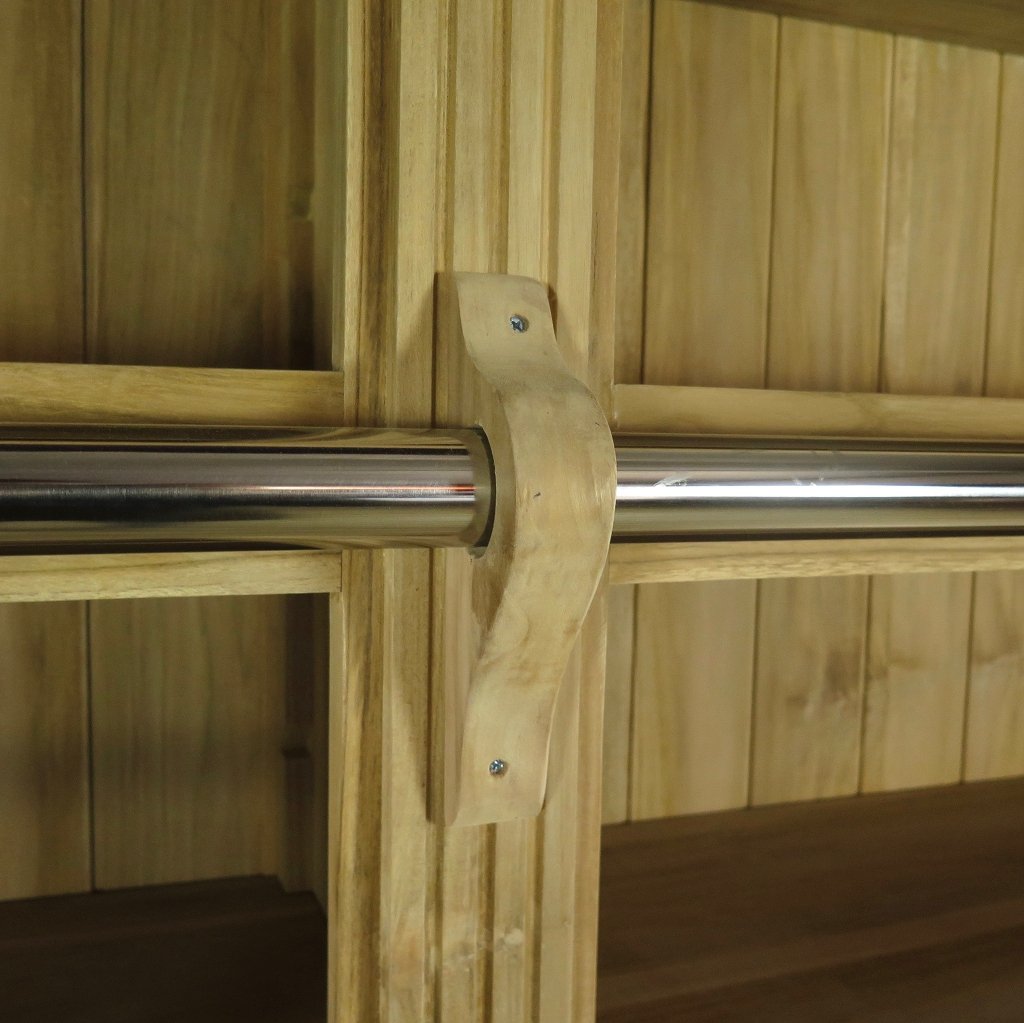 Bibliotheksschrank Schrank 2,42 m Teakholz
