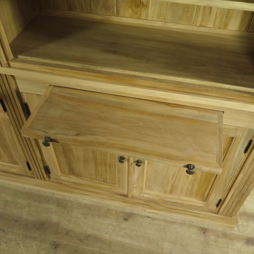 Bibliotheksschrank Schrank 2,42 m Teakholz