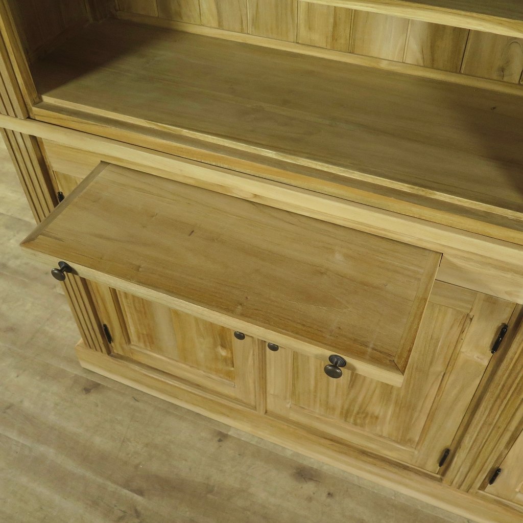 Bibliotheksschrank Schrank 2,42 m Teakholz