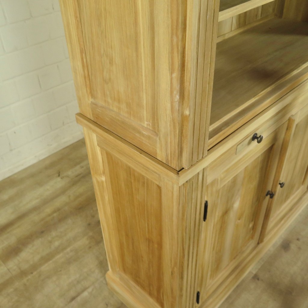 Bibliotheksschrank Schrank 2,42 m Teakholz