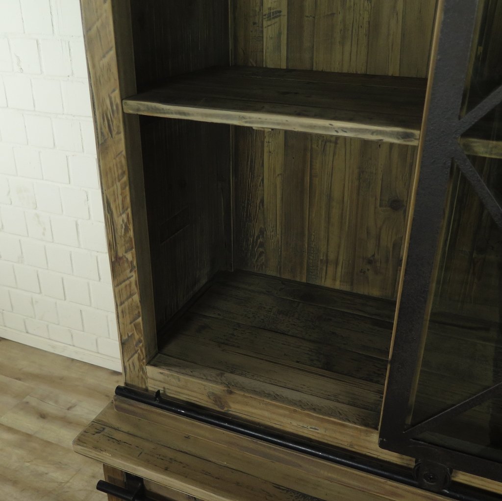 Vitrine Bücherschrank 1,70 m Kiefer