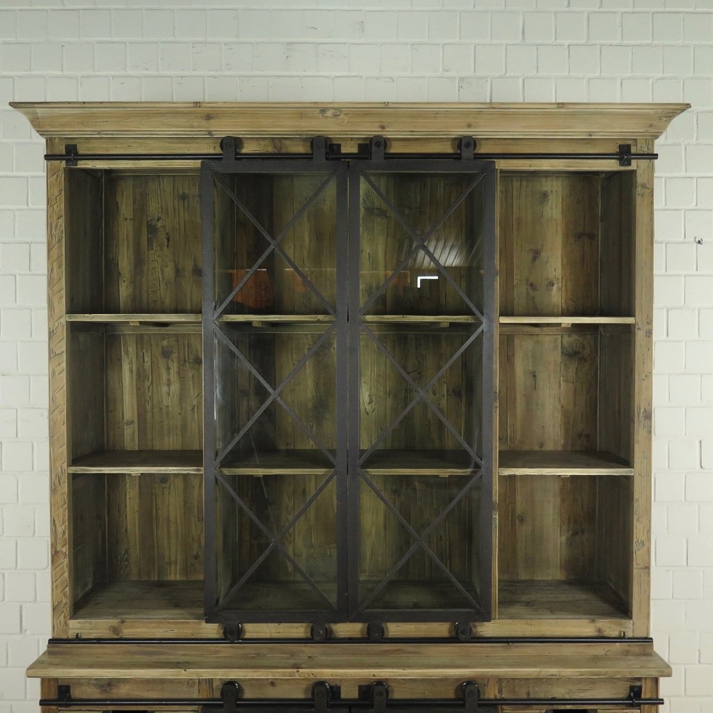Vitrine Bücherschrank 1,70 m Kiefer