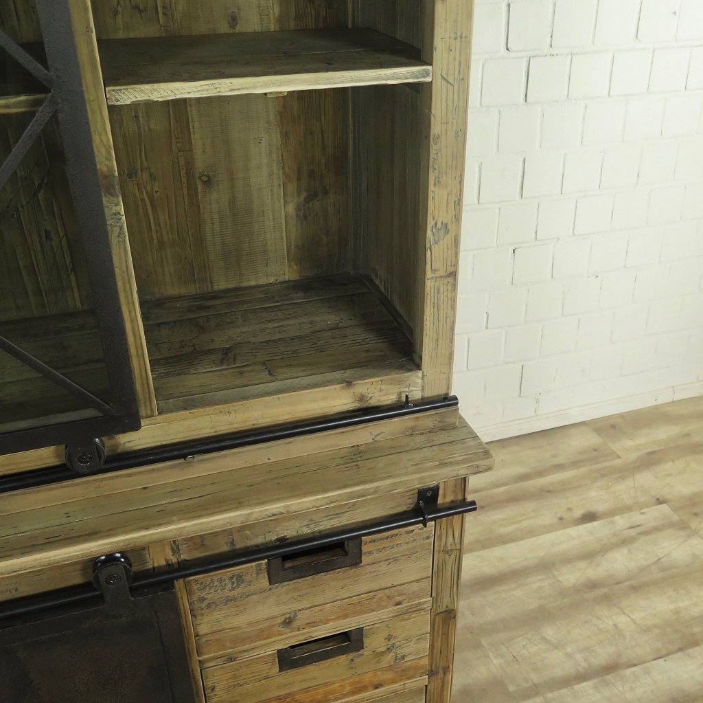 Vitrine Bücherschrank 1,70 m Kiefer