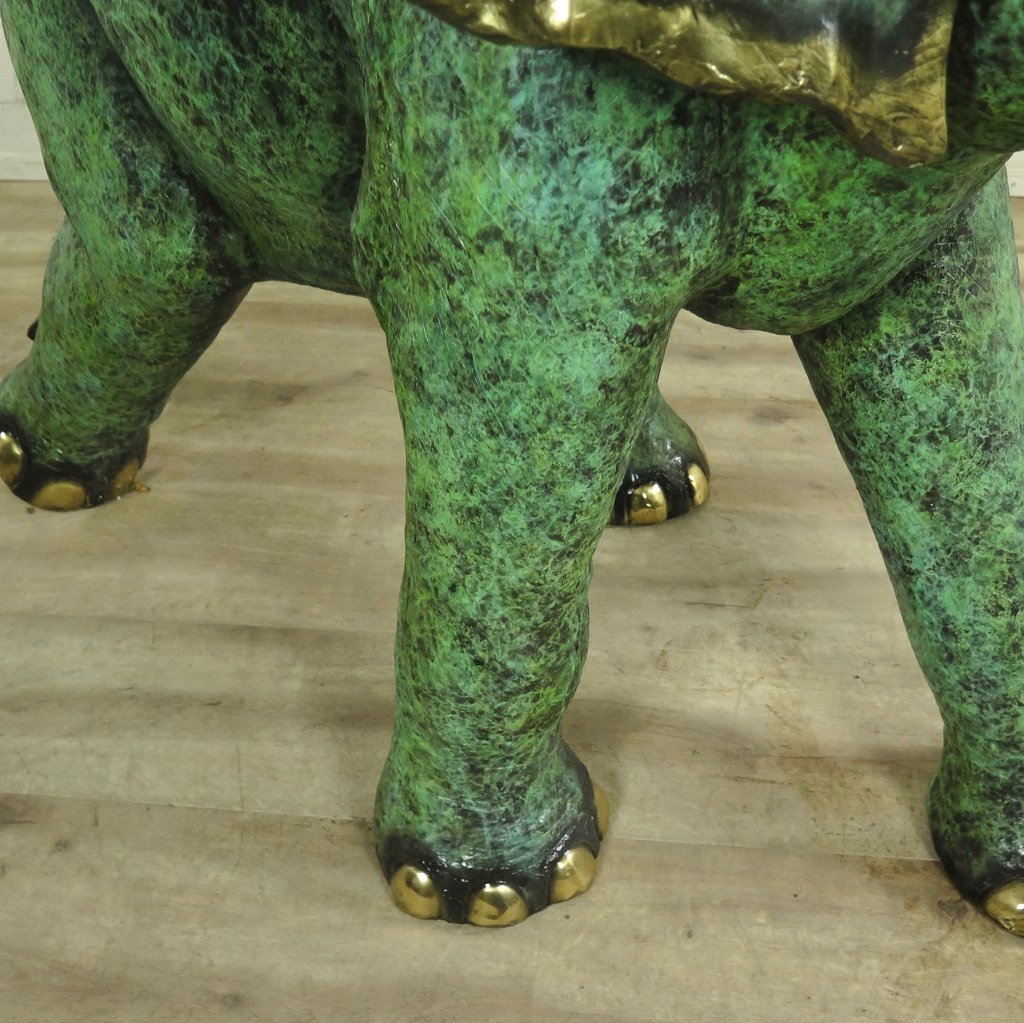 Skulptur Dekoration Elefant 1,27 m Bronze
