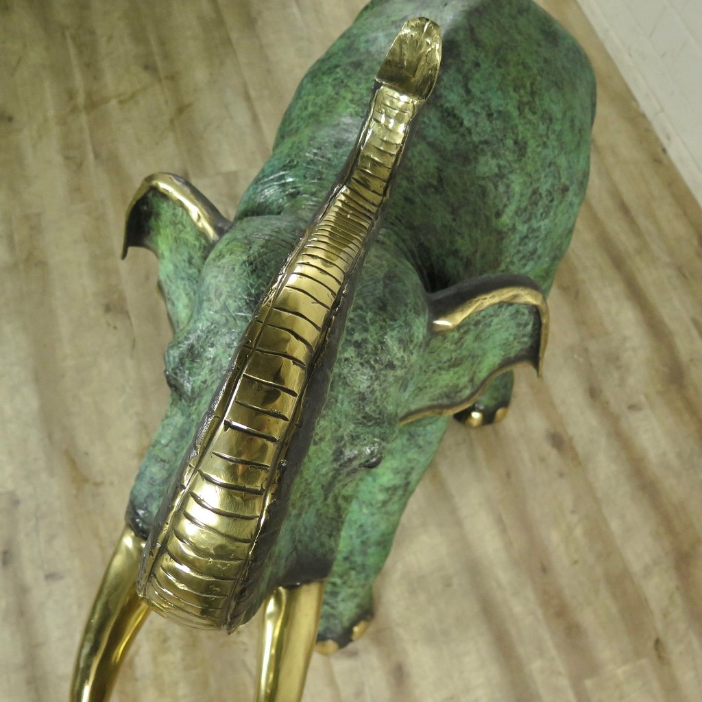 Skulptur Dekoration Elefant 1,27 m Bronze