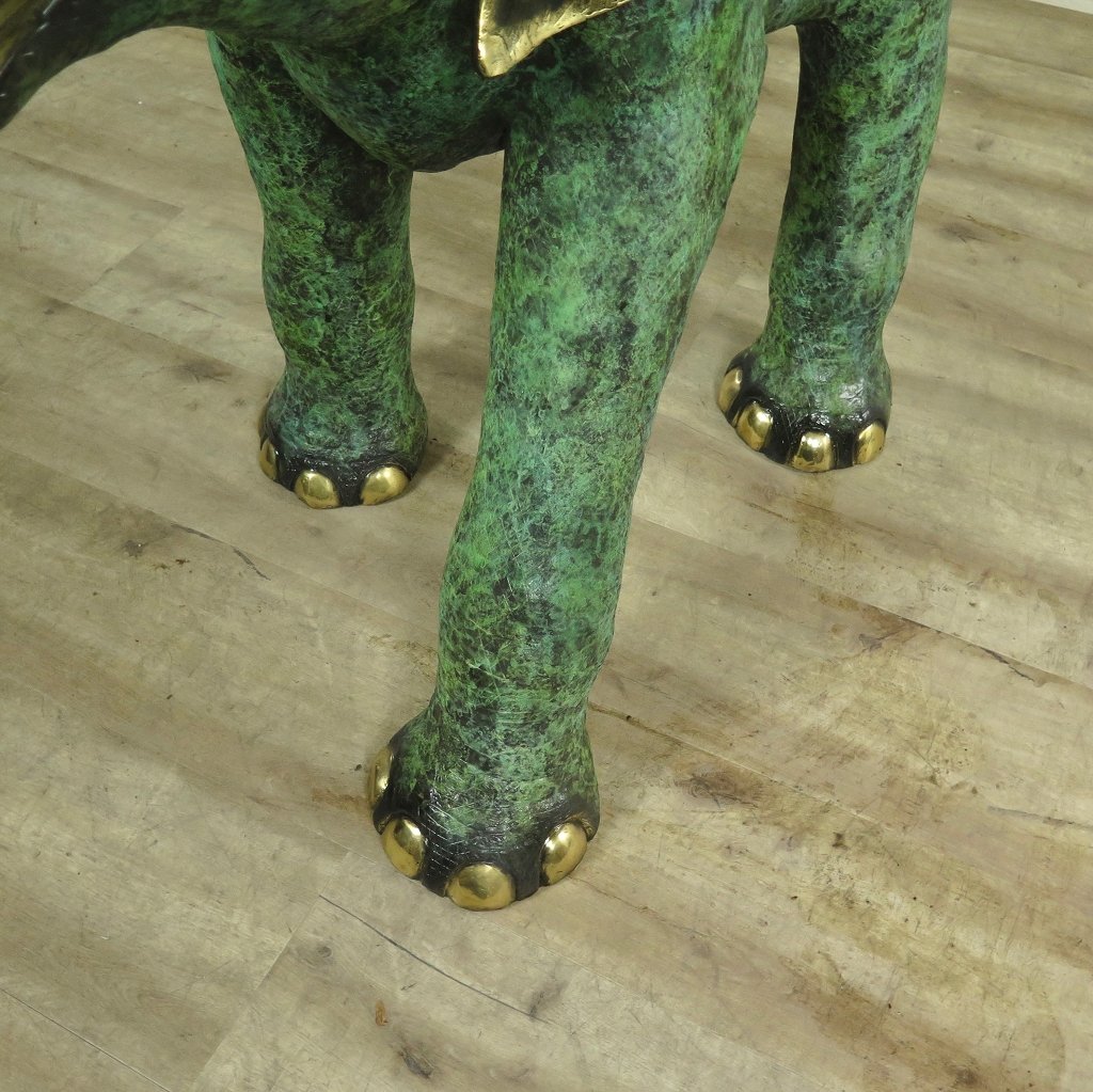 Skulptur Dekoration Elefant 1,27 m Bronze