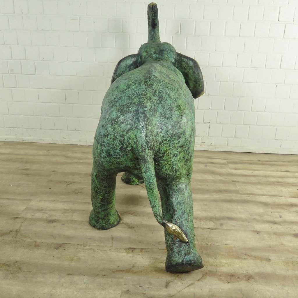 Skulptur Dekoration Elefant 1,27 m Bronze