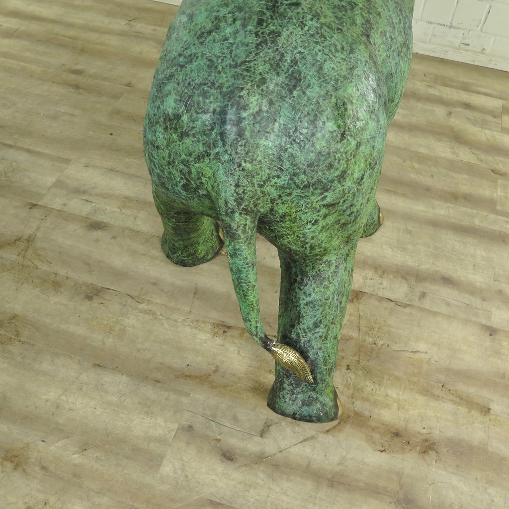 Skulptur Dekoration Elefant 1,27 m Bronze