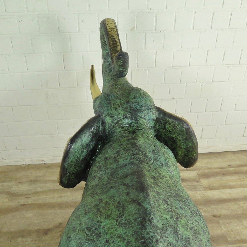 Skulptur Dekoration Elefant 1,27 m Bronze