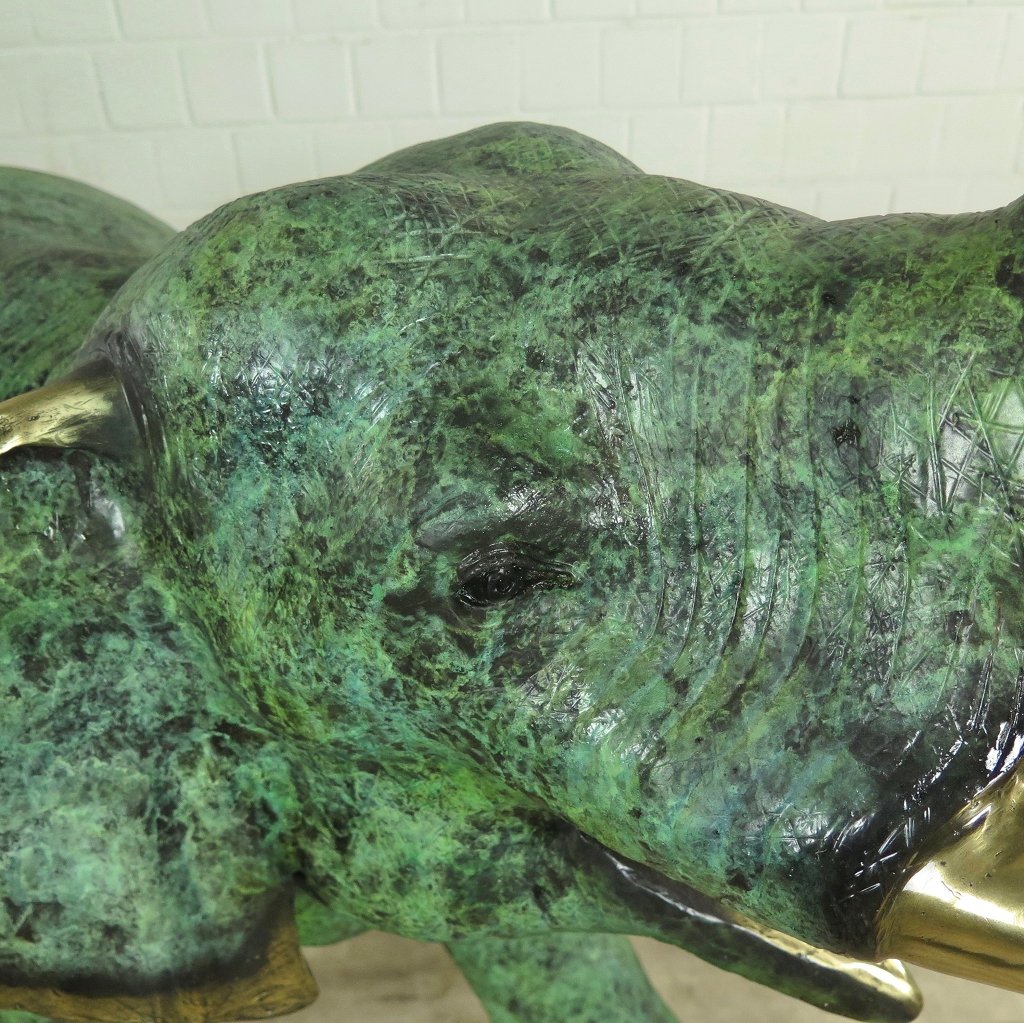 Skulptur Dekoration Elefant 1,27 m Bronze