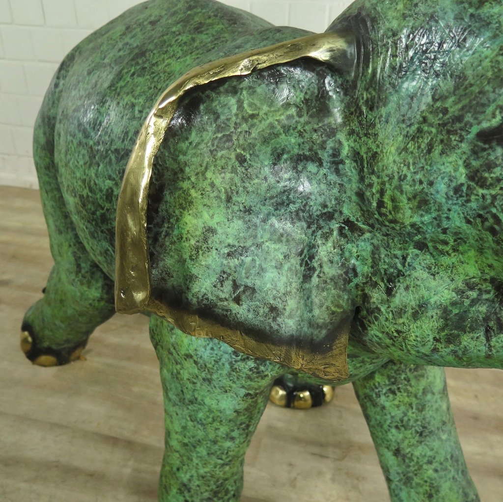 Skulptur Dekoration Elefant 1,27 m Bronze