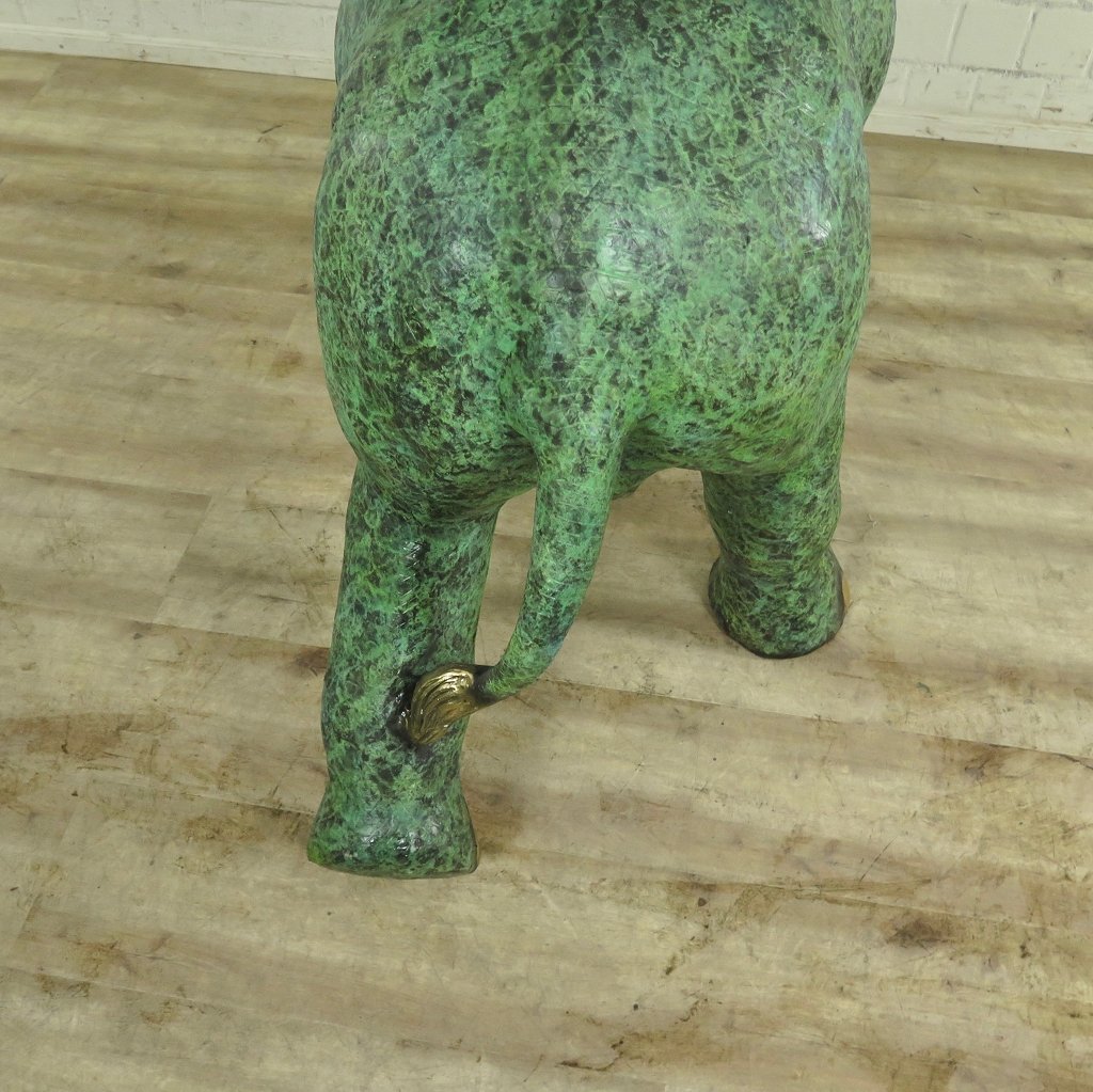 Skulptur Dekoration Elefant 1,32 m Bronze