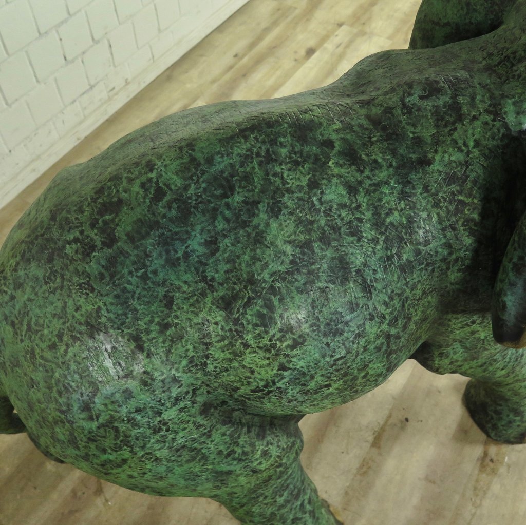 Skulptur Dekoration Elefant 1,32 m Bronze