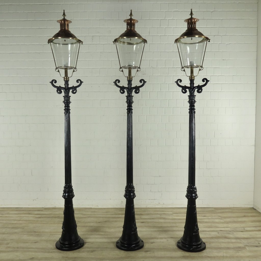 Laterne Gartenlampe Schwarz 2,75 m