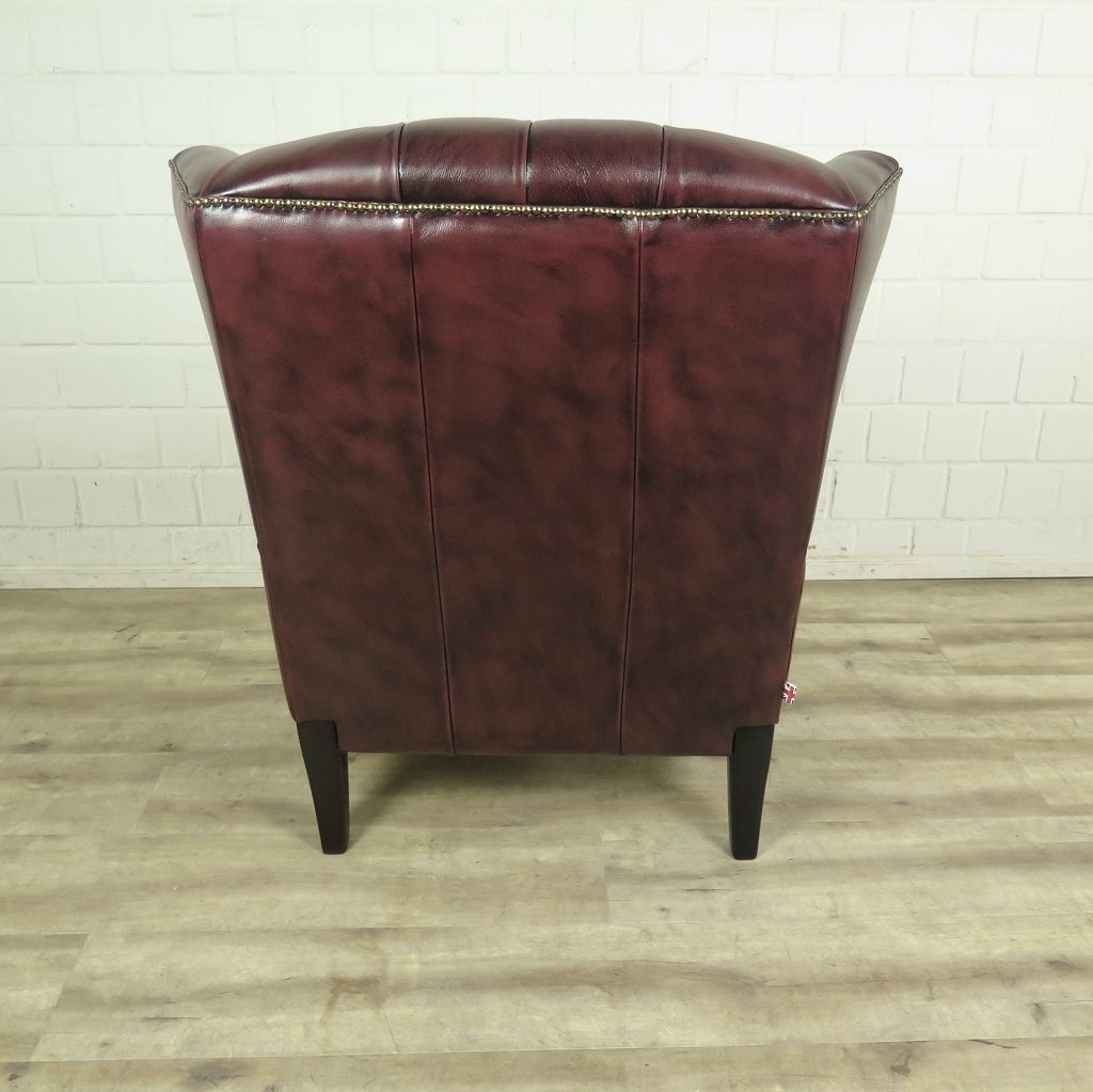 Chesterfield Sessel Rotbraun
