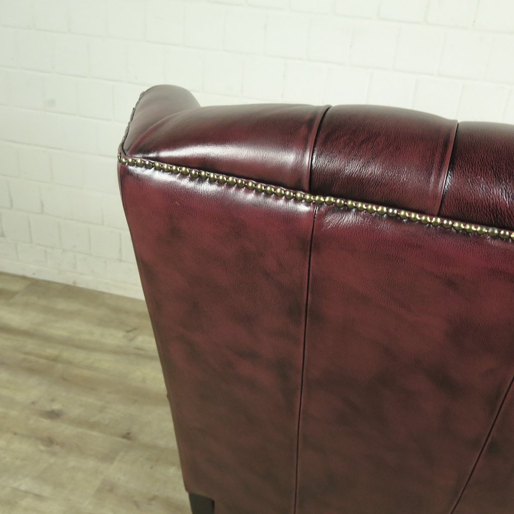 Chesterfield Sessel Rotbraun