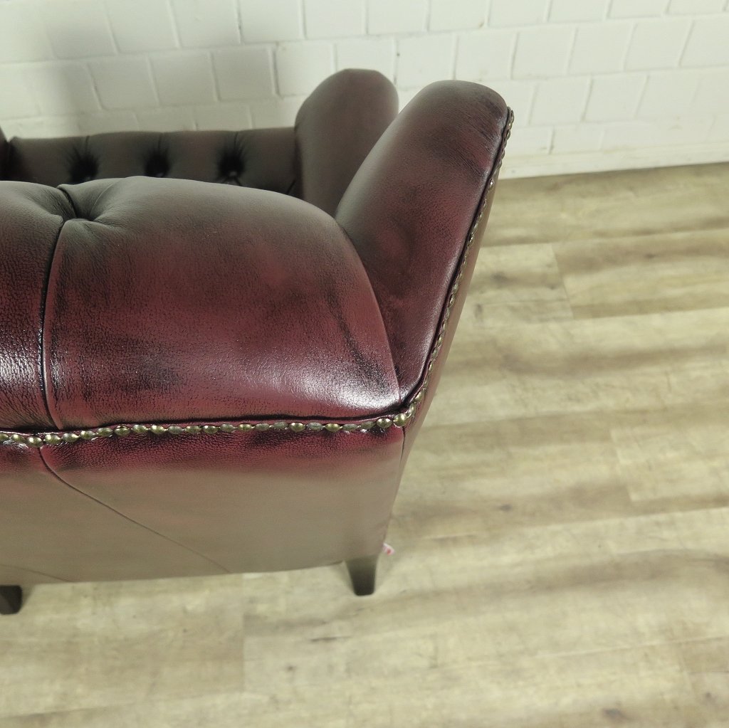 Chesterfield Sessel Rotbraun