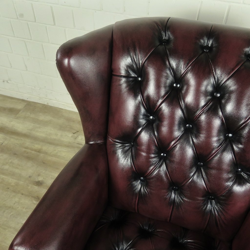 Chesterfield Sessel Rotbraun