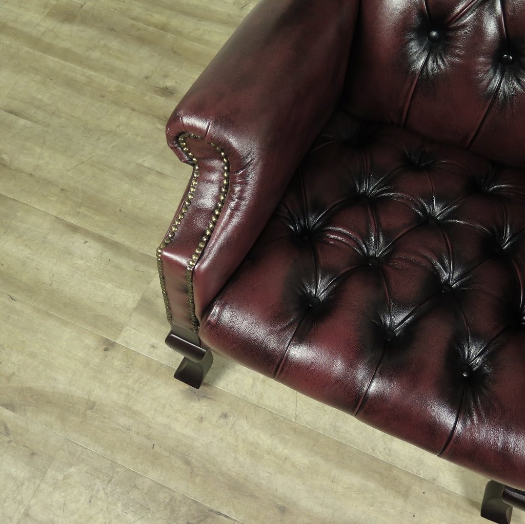Chesterfield Sessel Rotbraun