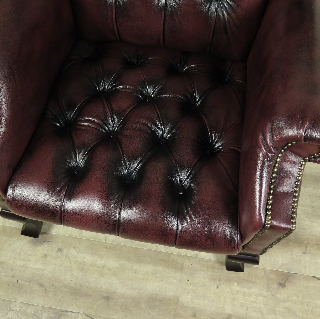 Chesterfield Sessel Rotbraun