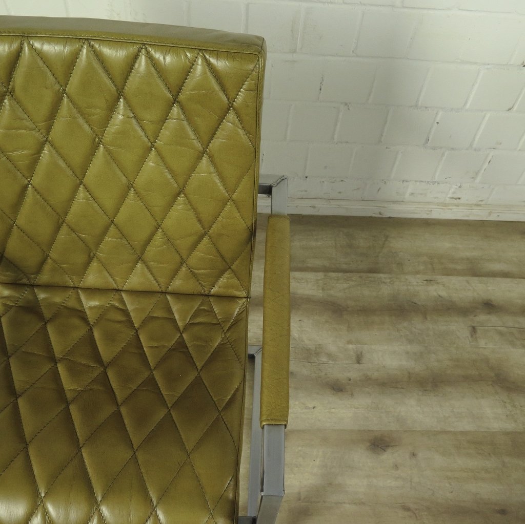 Stuhl Industrial Design Leder Lime