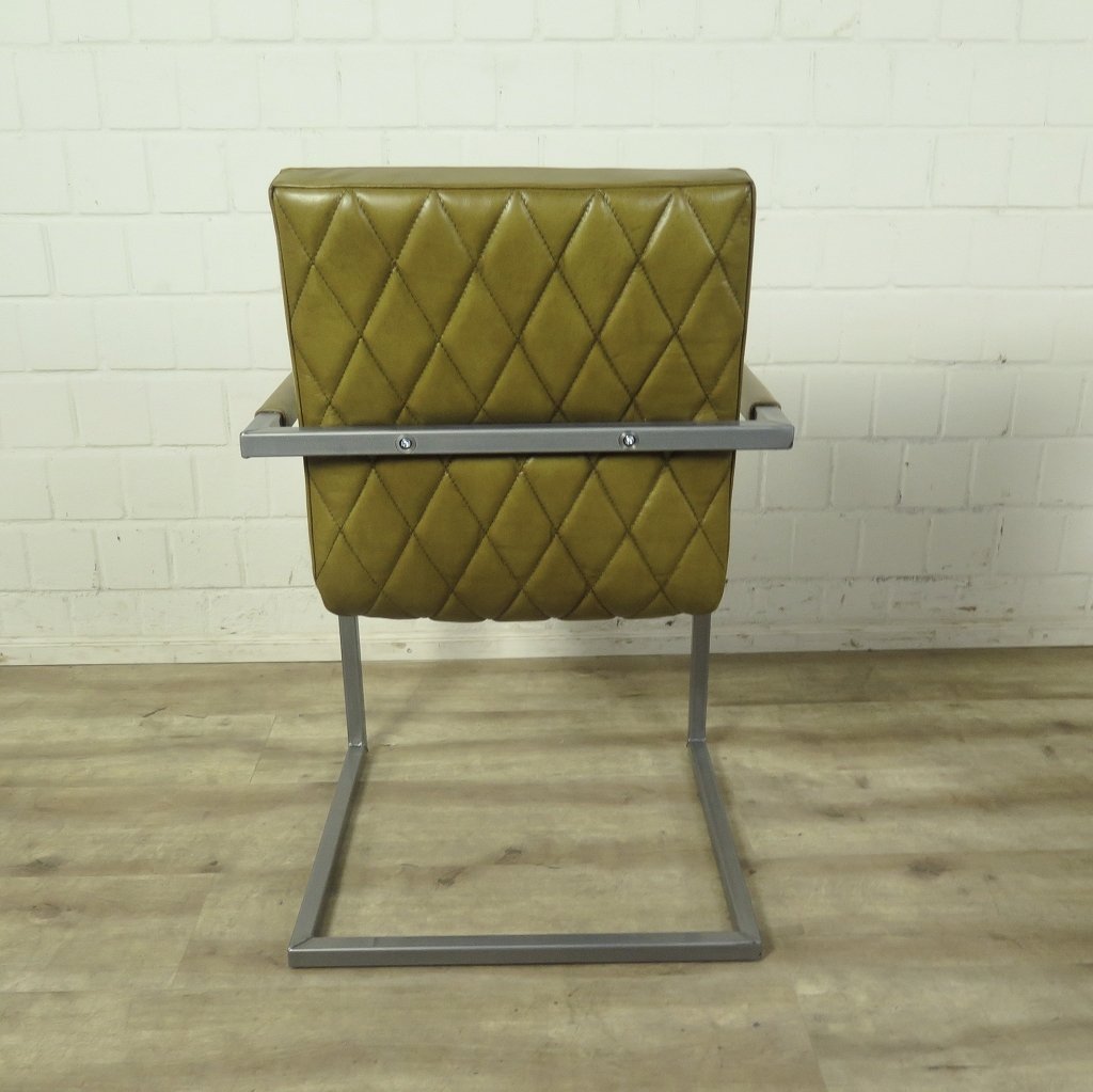 Stuhl Industrial Design Leder Lime