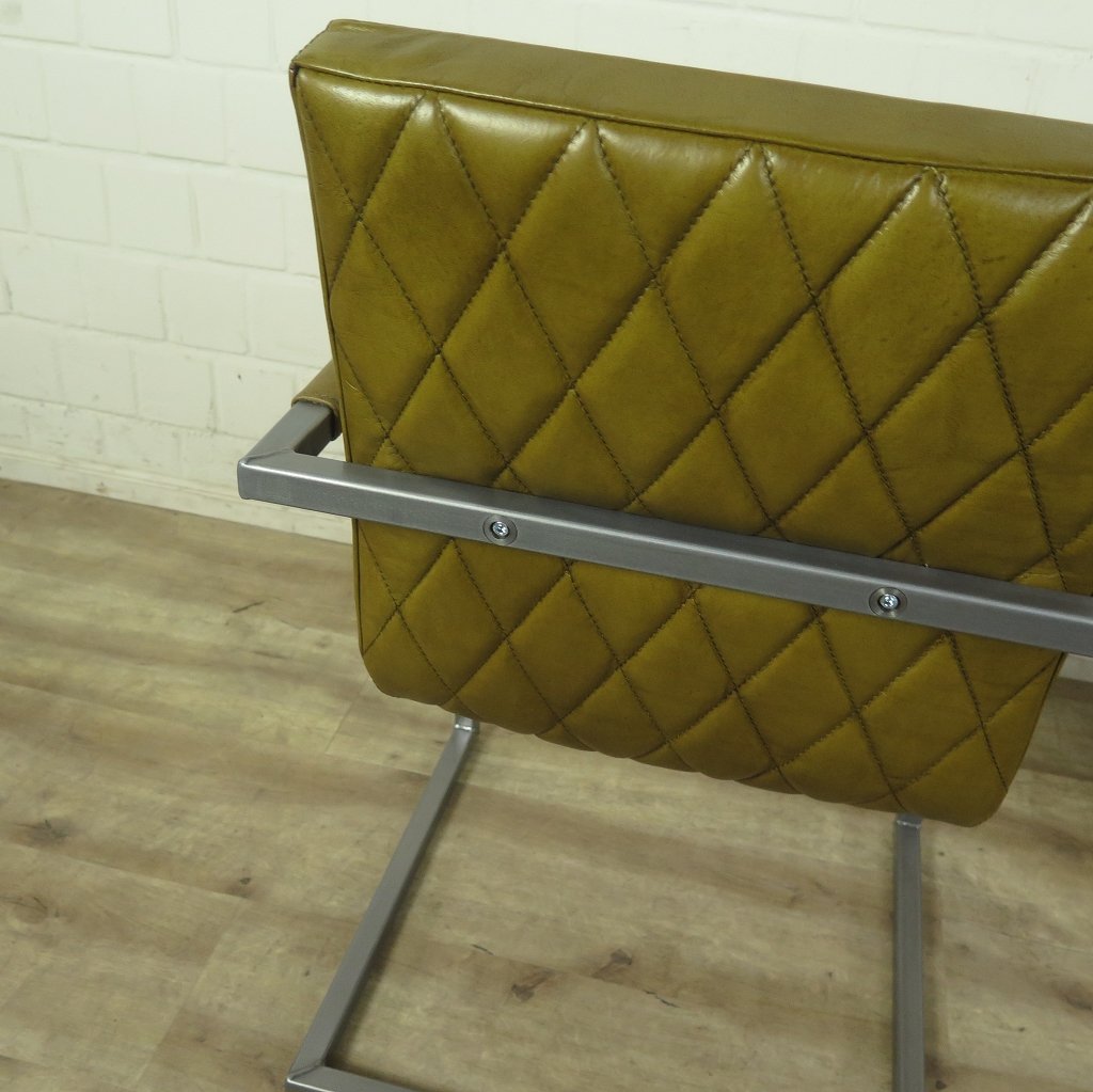 Stuhl Industrial Design Leder Lime