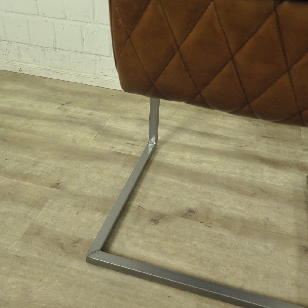 Stuhl Industrial Design Leder Camel