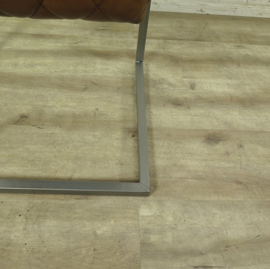 Stuhl Industrial Design Leder Camel