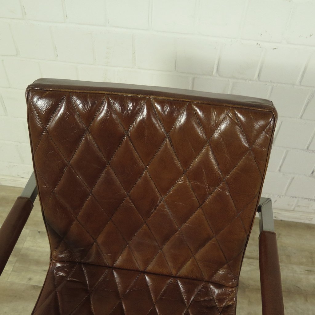 Stuhl Industrial Design Leder Camel