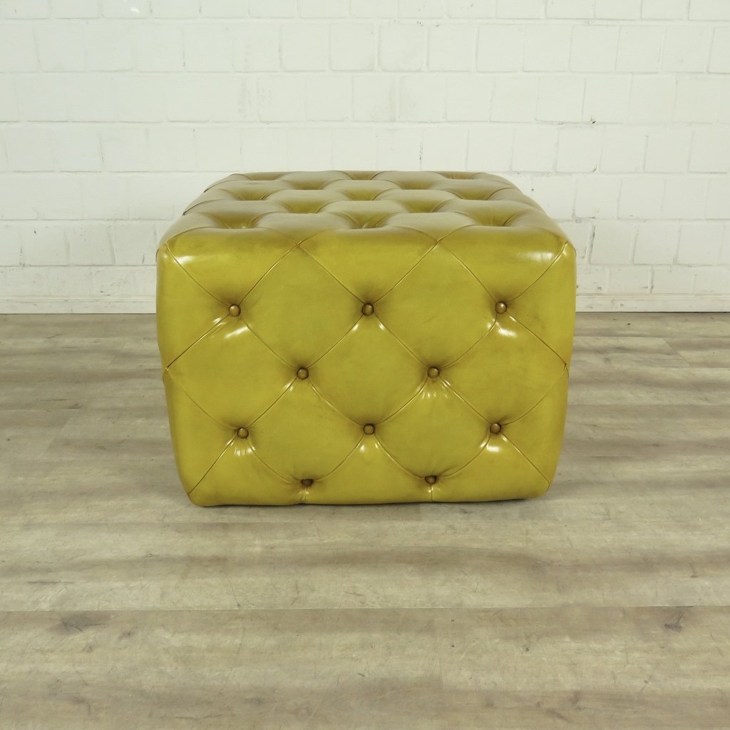 Hocker Chesterfield Gelb 0,64 m