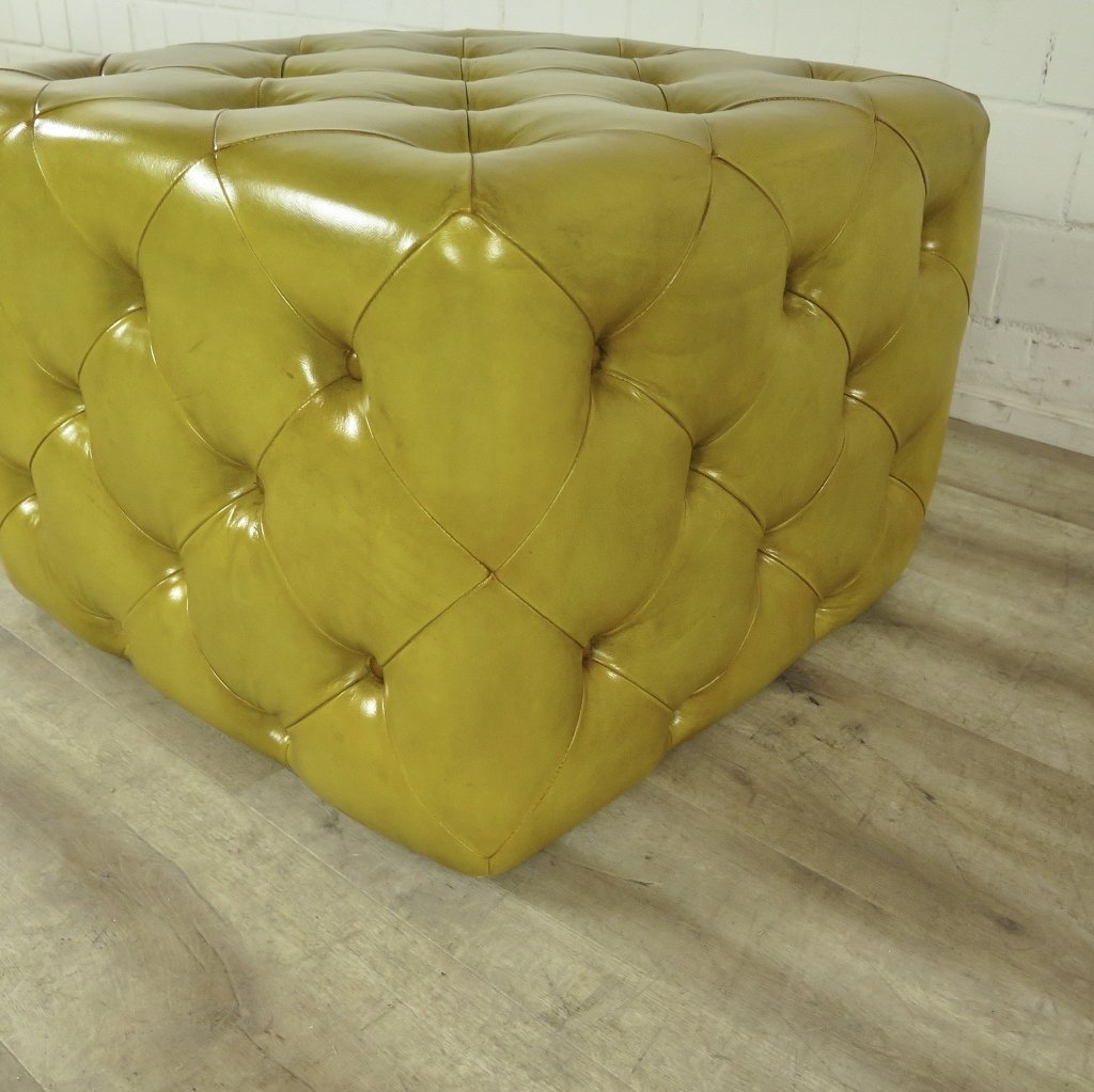 Hocker Chesterfield Gelb 0,64 m