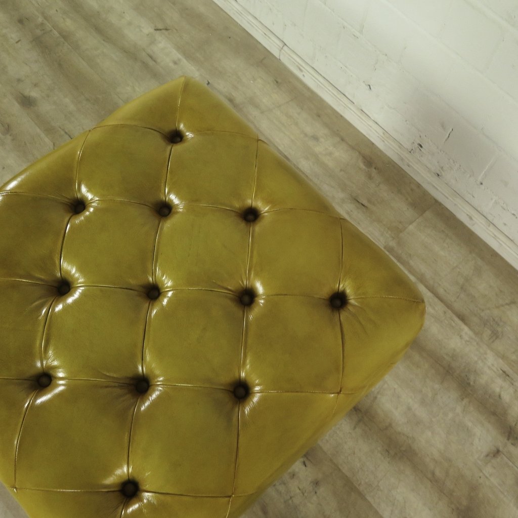 Hocker Chesterfield Gelb 0,64 m