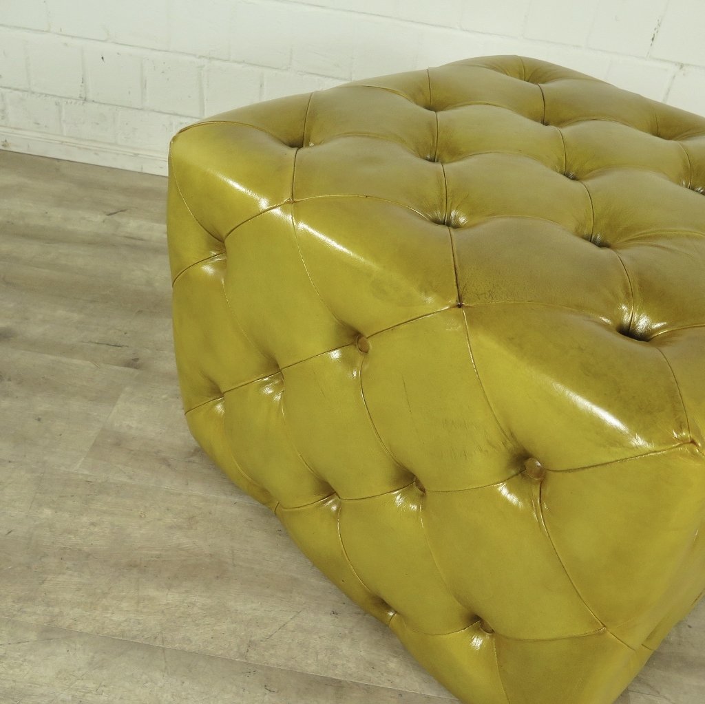 Hocker Chesterfield Gelb 0,64 m