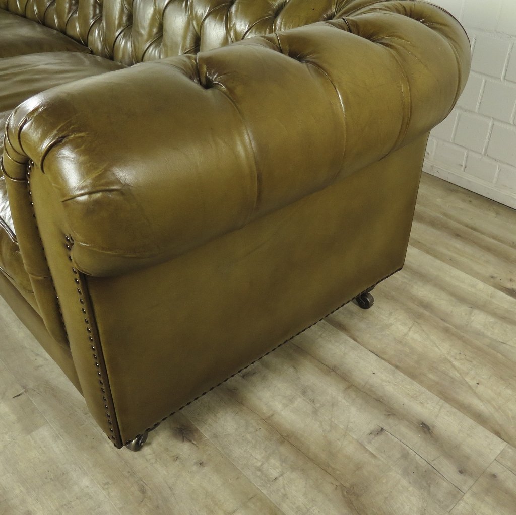 Chesterfield Sofa Couch Leder Lime 2.40 m
