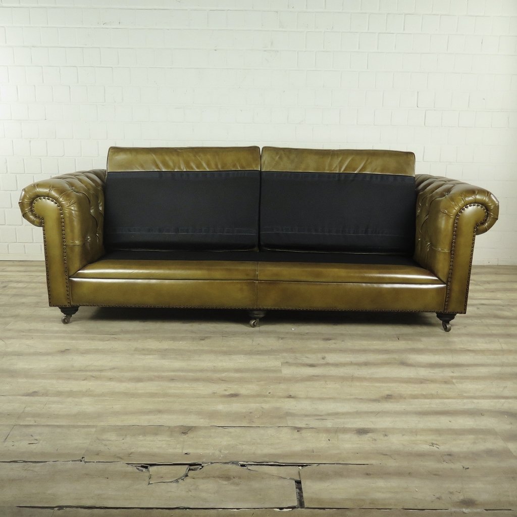 Chesterfield Sofa Couch Leder Lime 2.40 m