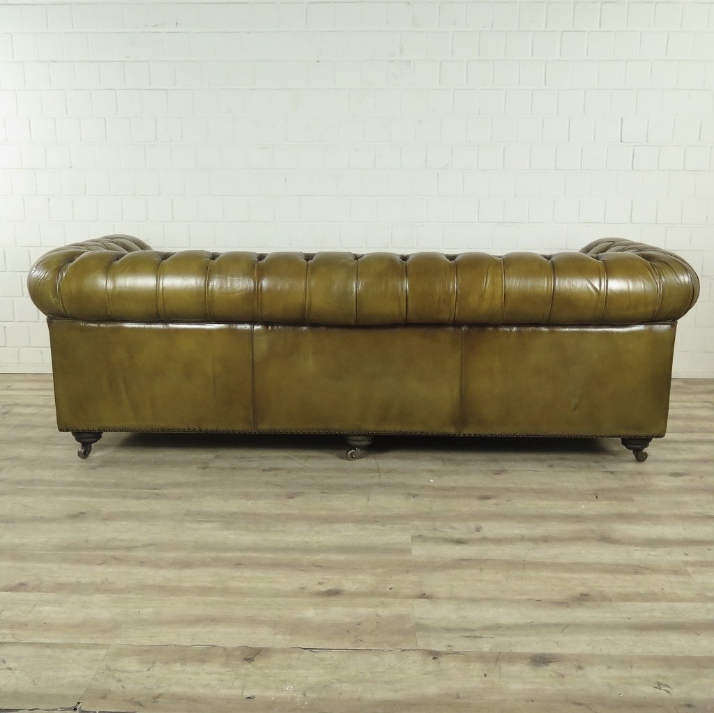 Chesterfield Sofa Couch Leder Lime 2.40 m