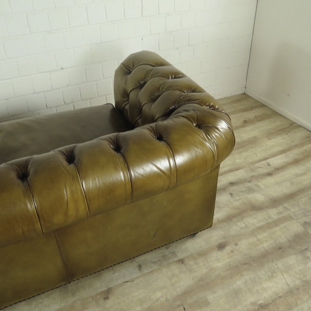 Chesterfield Sofa Couch Leder Lime 2.40 m