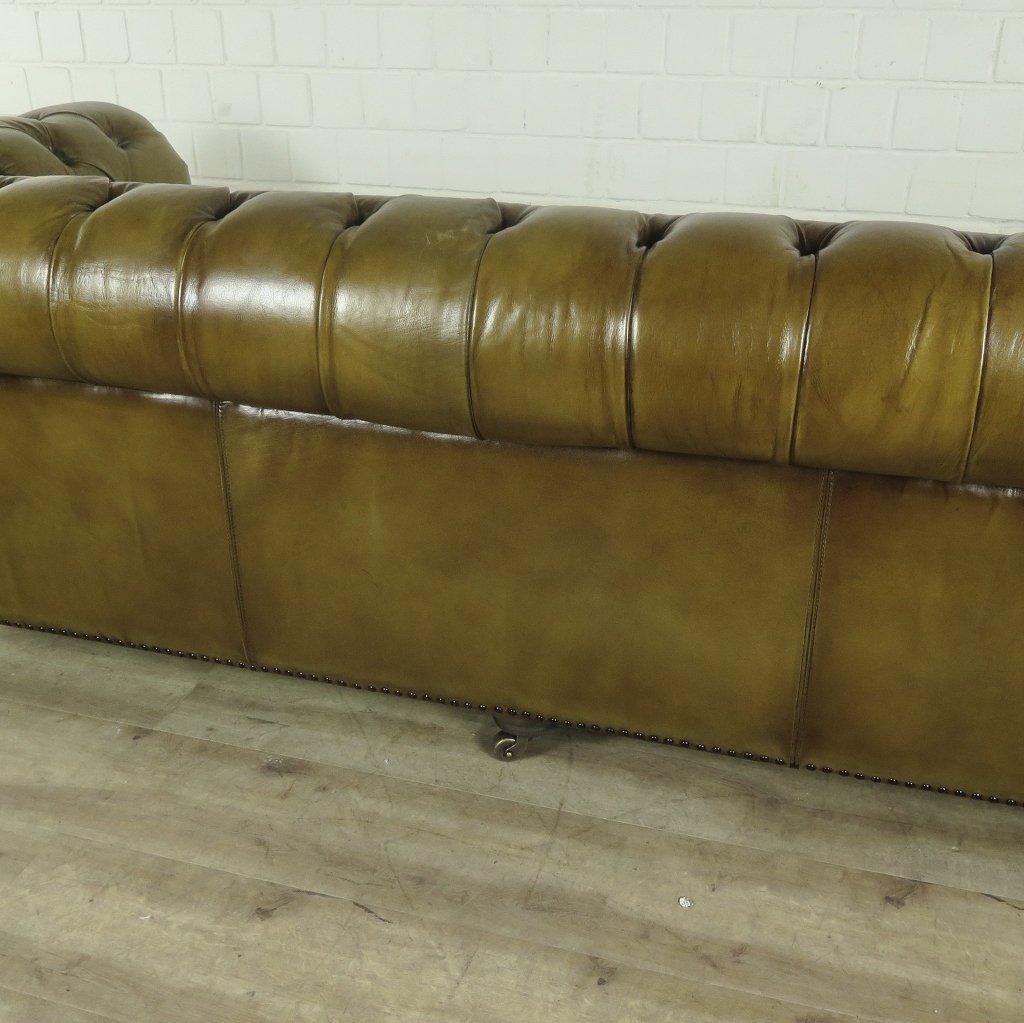 Chesterfield Sofa Couch Leder Lime 2.40 m