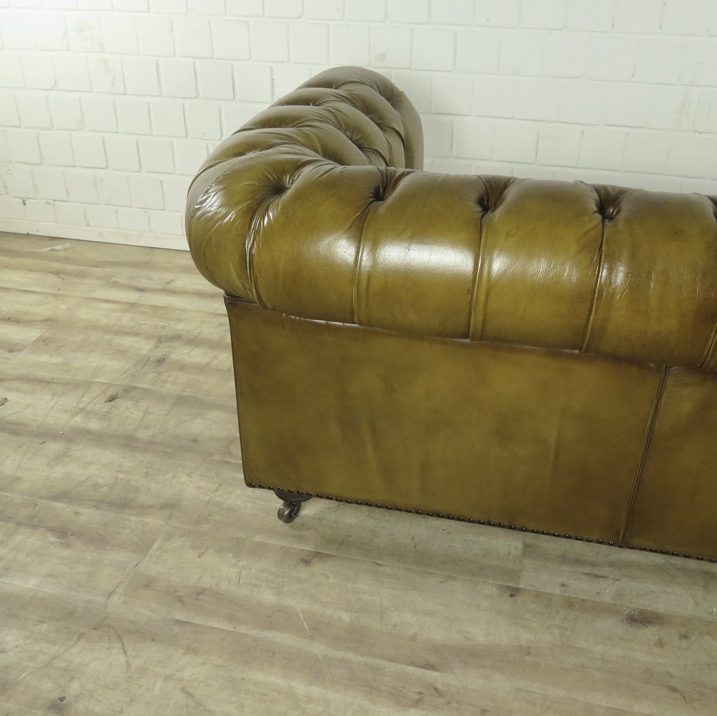 Chesterfield Sofa Couch Leder Lime 2.40 m