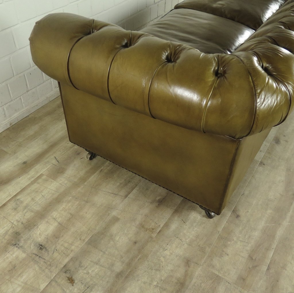 Chesterfield Sofa Couch Leder Lime 2.40 m